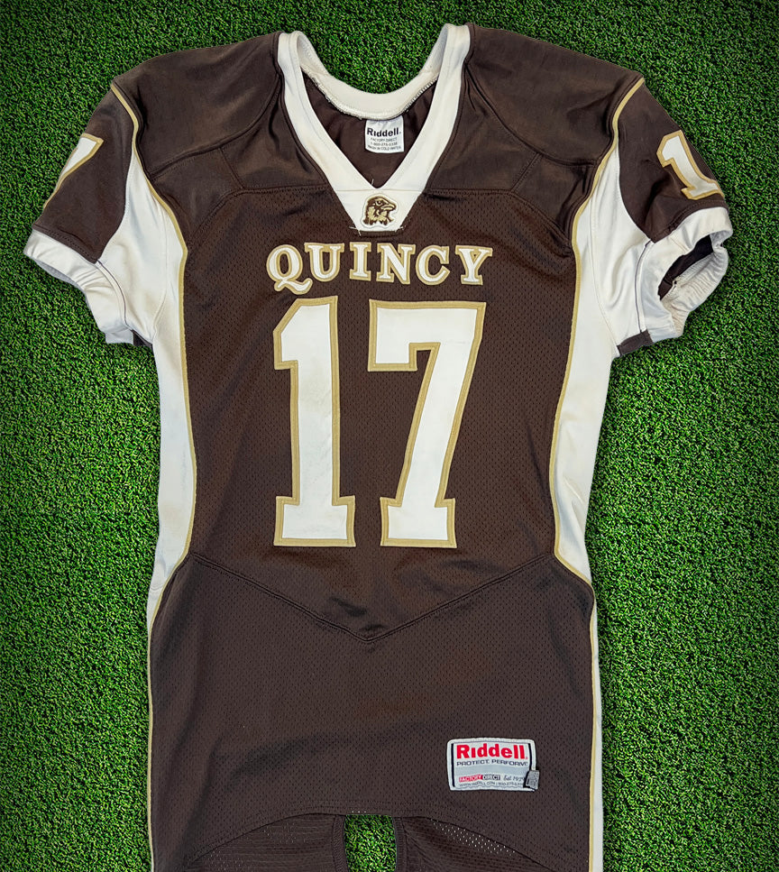Embroidered Riddell Brown and White