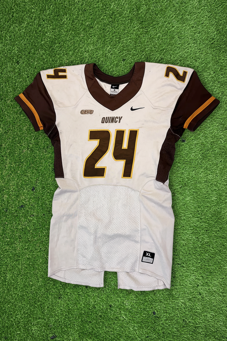 Old Nike embroidered (multi-tone) White with Brown Sleeves