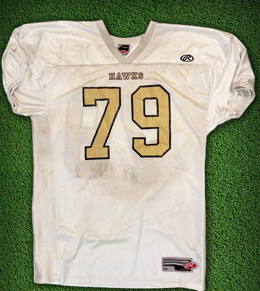 Screen Printed Rawlings White with Gold Trim